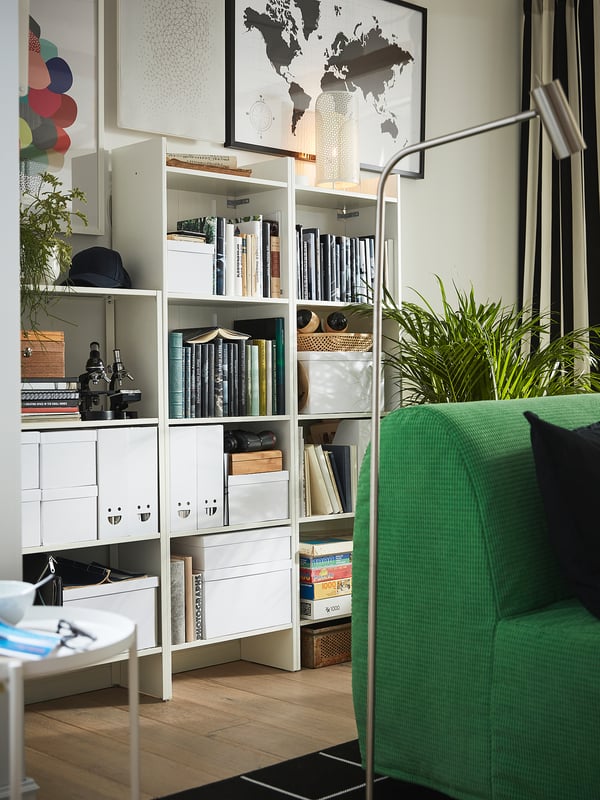 BAGGEBO bookcase, white, 50x25x160 cm