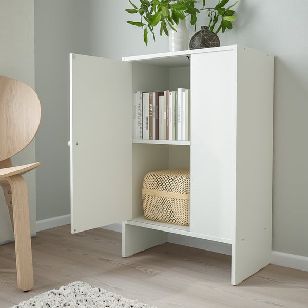 BAGGEBO cabinet with door, white, 50x30x80 cm