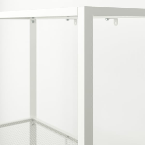 BAGGEBO - BAGGEBO Shelving unit, metal/white, 60x25x116 cm