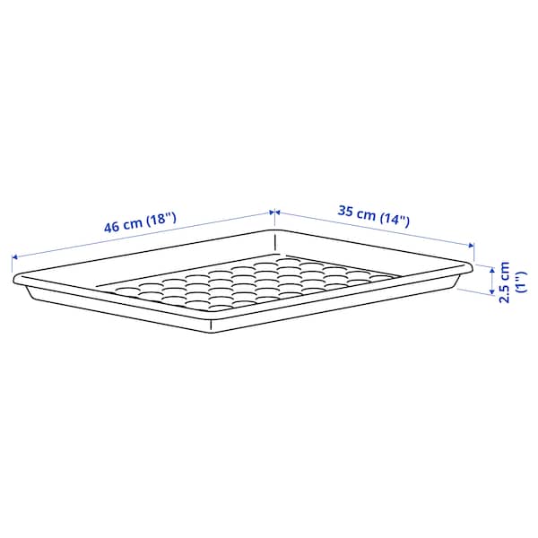 Ikea BAGGMUCK - Shoe mat, in/outdoor/grey, 46x35 cm