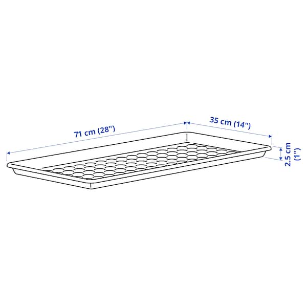 Ikea BAGGMUCK - Shoe mat, in/outdoor/grey, 71x35 cm