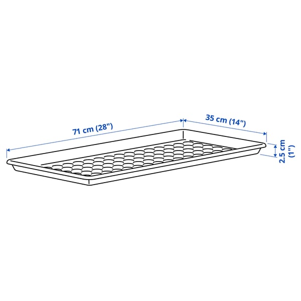 BAGGMUCK shoe mat, in/outdoor/grey, 71x35 cm