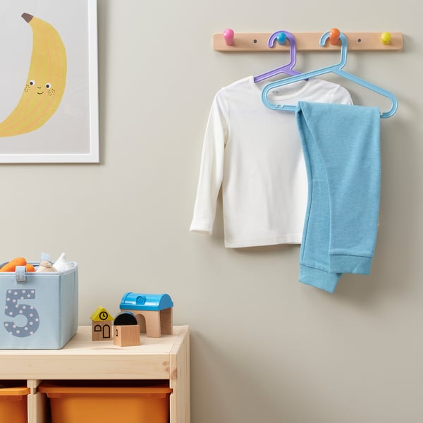 BAGIS children's coat-hanger, mixed colours, 34 cm, 8 pack
