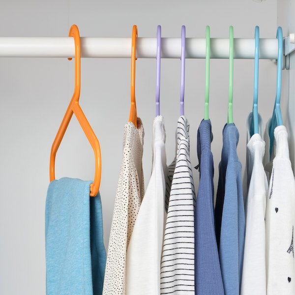 BAGIS children's coat-hanger, mixed colours, 34 cm, 8 pack