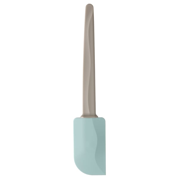 BAKGLAD rubber spatula, beige/blue, 26 cm