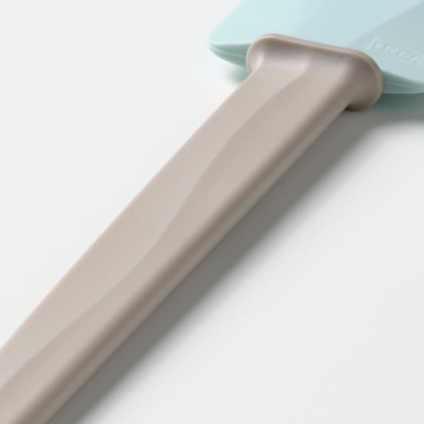 BAKGLAD rubber spatula, beige/blue, 26 cm