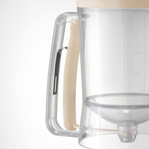 BAKTIDER measuring jug with dispenser, light beige, 1 l