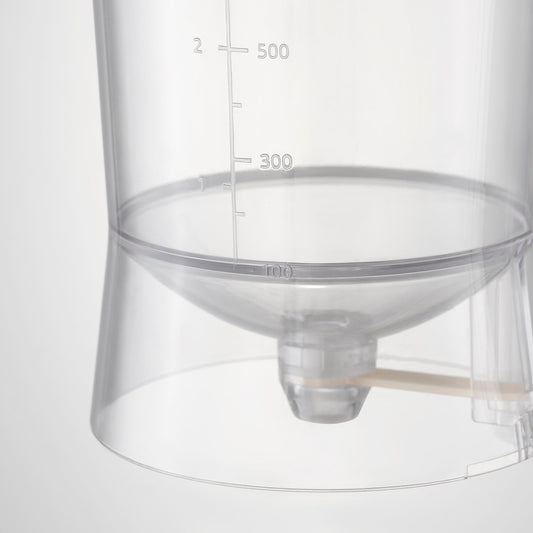 BAKTIDER measuring jug with dispenser, light beige, 1 l