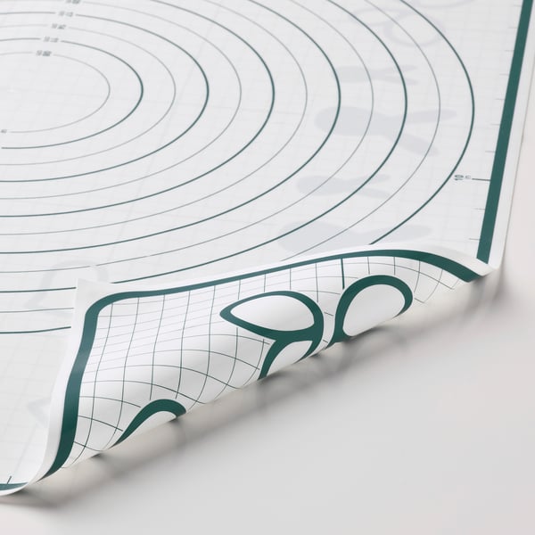 BAKTRADITION baking mat, white/turquoise, 61x46 cm