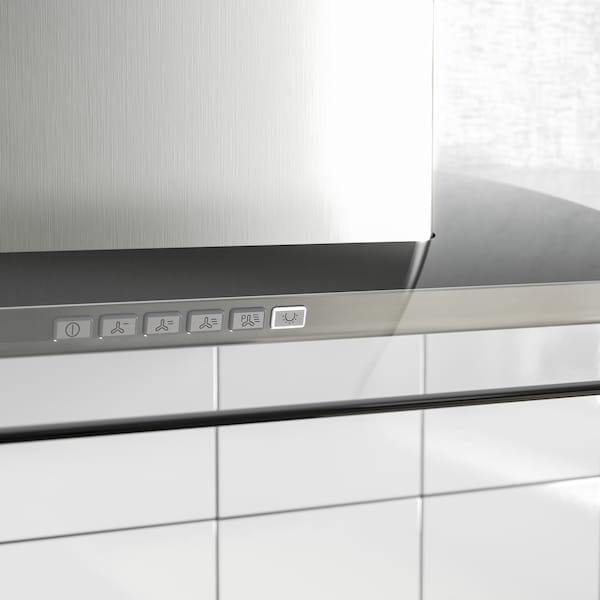 Ikea BALANSERAD Hood to be fixed to the wall - stainless steel/glass 80 cm , 80 cm