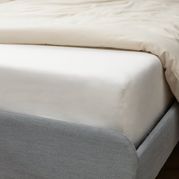 BALSAMPOPPEL - Sheet with corners, white, , 90x200 cm