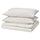 BANDKNIPPE duvet cover and 2 pillowcases, white/beige, 220x240 cm