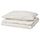 BANDKNIPPE duvet cover and pillowcase, white/beige, 200x150 cm