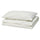 BANDKNIPPE duvet cover and pillowcase, white/green, 200x150 cm