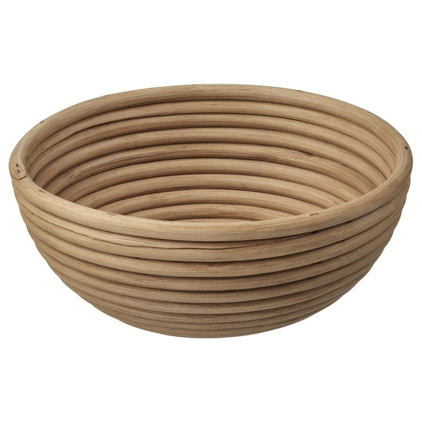 BANDSLÄTTING yeast/bread basket, rattan, 22 cm