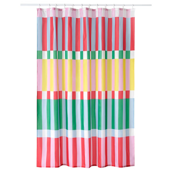 BANJANTRÄD shower curtain, multicolour, 180x200 cm