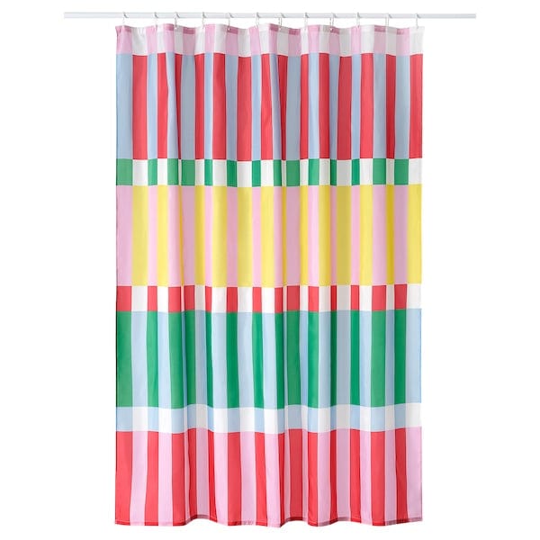 BANJANTRÄD - Shower curtain, patterned,180x200 cm