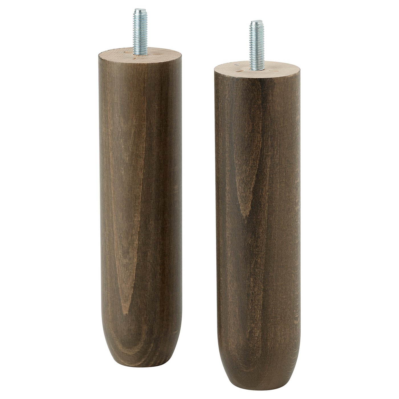 BANKHULT leg, wood/brown, 17 cm, 2 pack