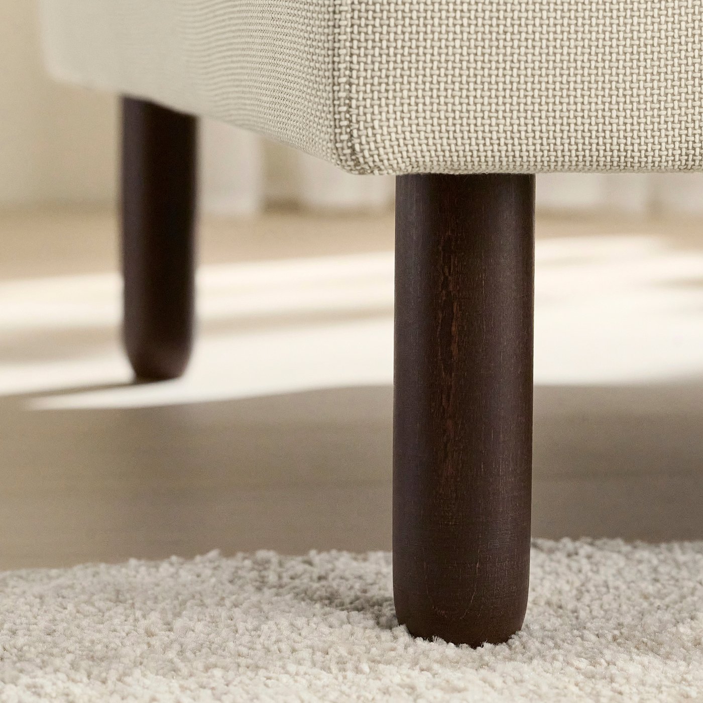 BANKHULT leg, wood/brown, 17 cm, 2 pack