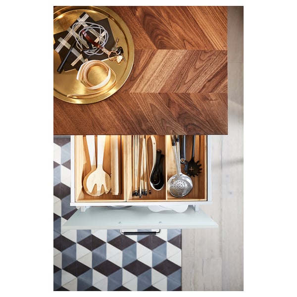 BARKABODA worktop, walnut/veneer, 246x3.8 cm