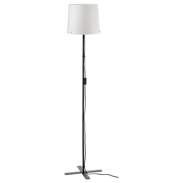 BARLAST floor lamp, black/white, 150 cm