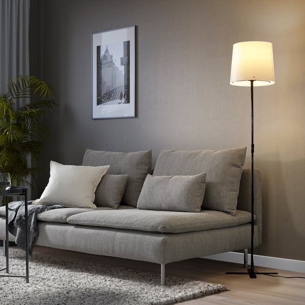 BARLAST Floor lamp - black/white 150 cm