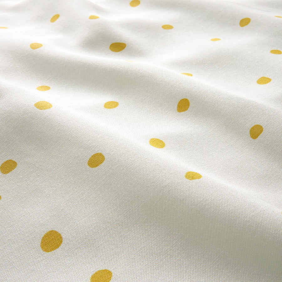 BARNDRÖM duvet cover and pillowcase, white yellow/dot pattern, 200x150 cm