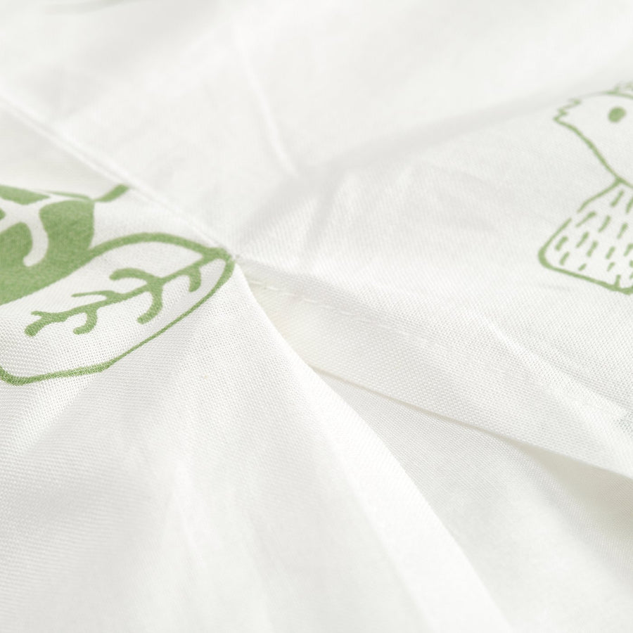 BARNDRÖM duvet cover and pillowcase, white green/forest, 150x200/50x80 cm