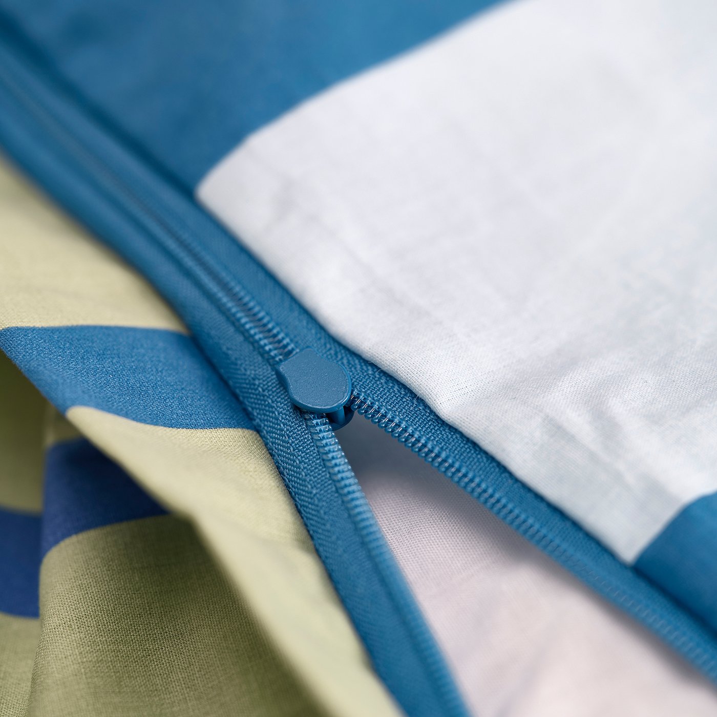 BARNDRÖM duvet cover and pillowcase, blue green/stripe pattern, 150x200/50x80 cm
