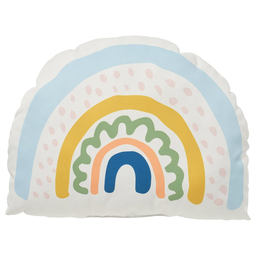 BARNDRÖM cushion, white/unicorn rainbow, 45x33 cm