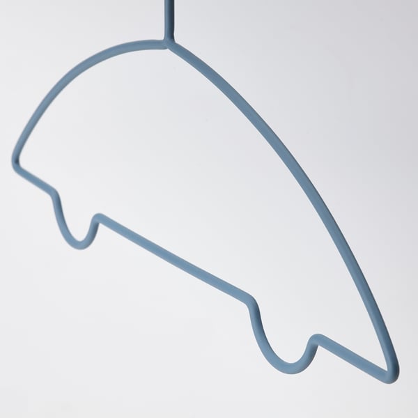 BARNDRÖM children's coat-hanger, blue green/grey, 32 cm, 3 pack