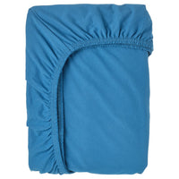 BARNDRÖM fitted sheet for extendable bed, blue, 80x130 cm