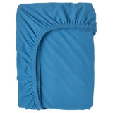 BARNDRÖM fitted sheet for extendable bed, blue, 80x165 cm