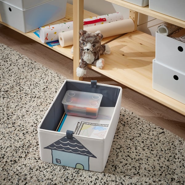 BARNDRÖM box, beige, 26x37x17 cm