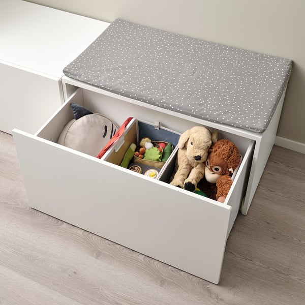 BARNDRÖM box, beige, 26x37x26 cm