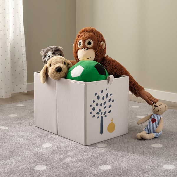 BARNDRÖM box, beige, 26x37x26 cm