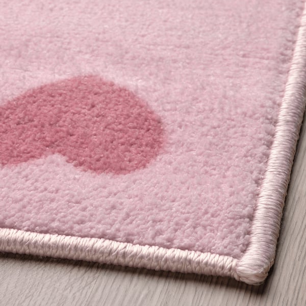 BARNDRÖM rug, pink, 133x160 cm
