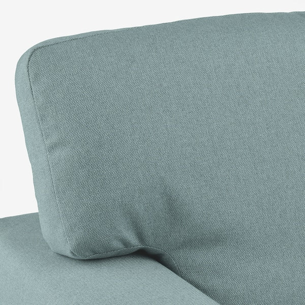 BÅRSLÖV - 3-seater sofa bed/chaise-longue, Tibbleby light grey-turquoise