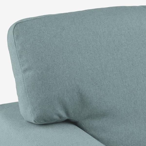 BÅRSLÖV 3-seat sofa-bed with chaise longue, Tibbleby light grey-turquoise, 236x90x153 cm