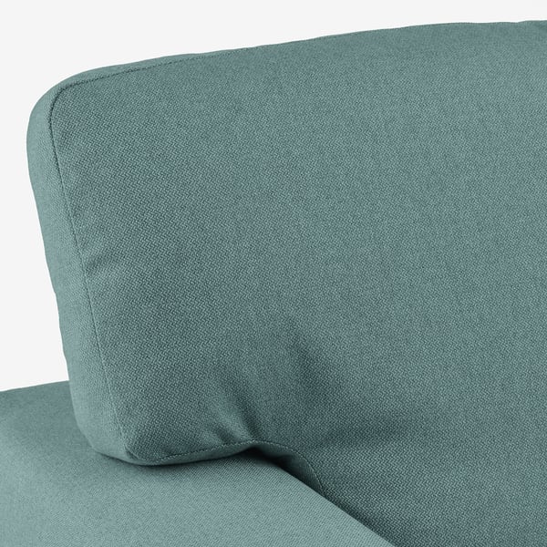 BÅRSLÖV 3-seat sofa-bed, Tibbleby light grey-turquoise, 236x75x109 cm