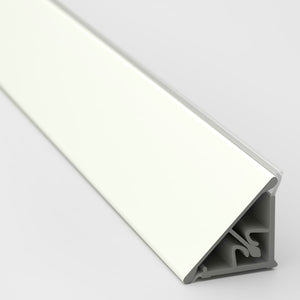 BASKETORP wall finishing strip, white/aluminium