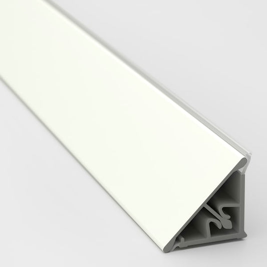 BASKETORP - Wall finishing strip, white/aluminium