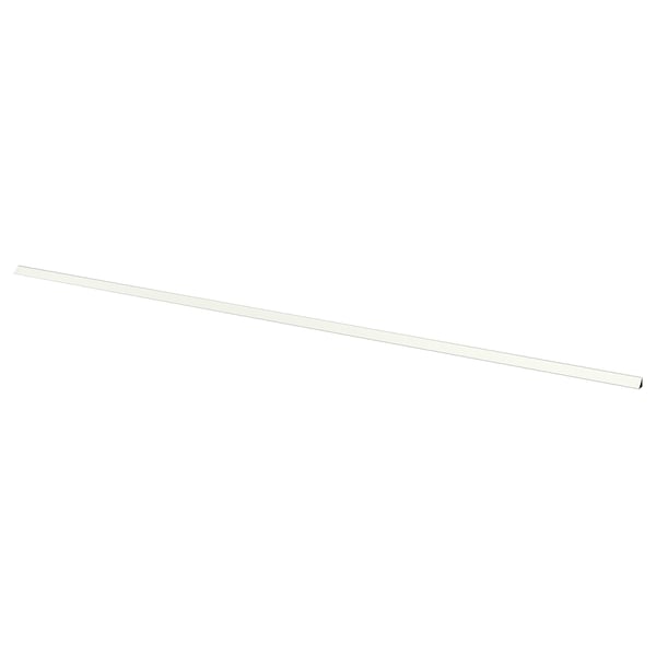 BASKETORP wall finishing strip, white/aluminium