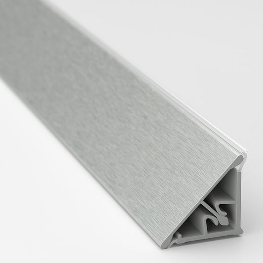 BASKETORP - Wall finishing strip, stainless steel colour/aluminium