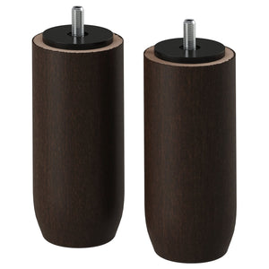 BASTFALLET leg, wood, 13 cm, 2 pack