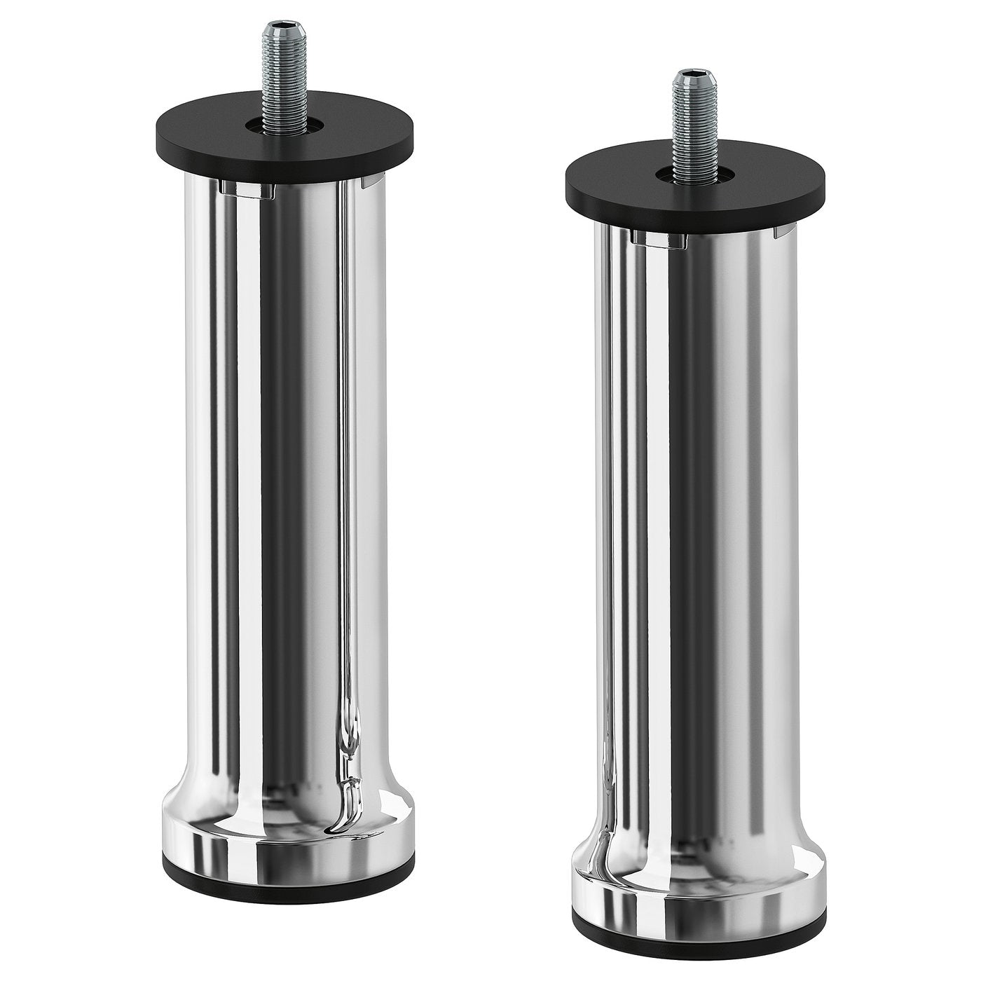 BASTLUNDA leg, chrome-plated, 13 cm, 2 pack