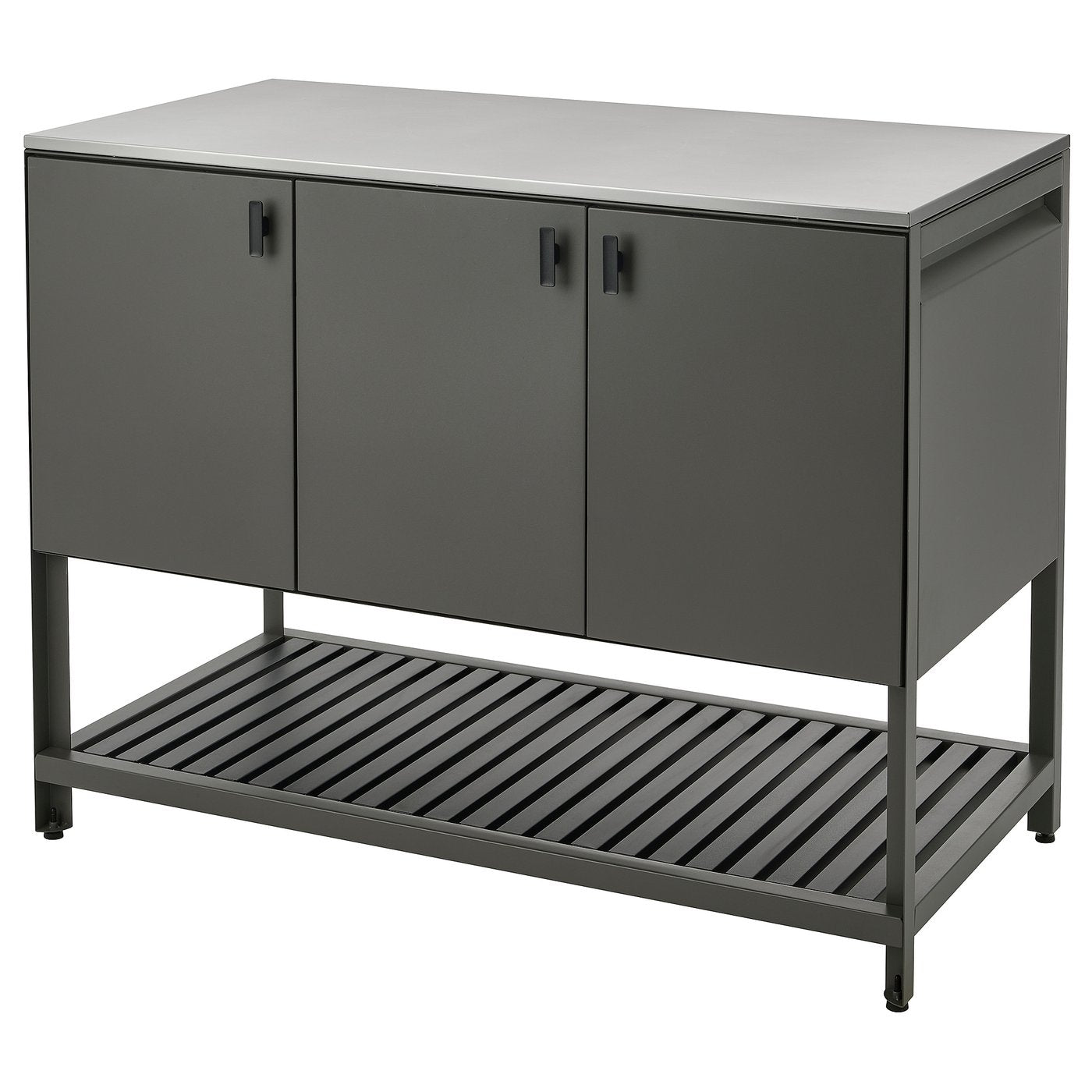 BÅTSKÄR closed kitchen unit, outdoor/dark grey, 120x60 cm
