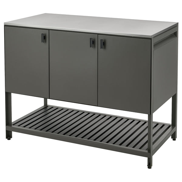 BÅTSKÄR closed kitchen unit, outdoor/dark grey, 120x93x60 cm
