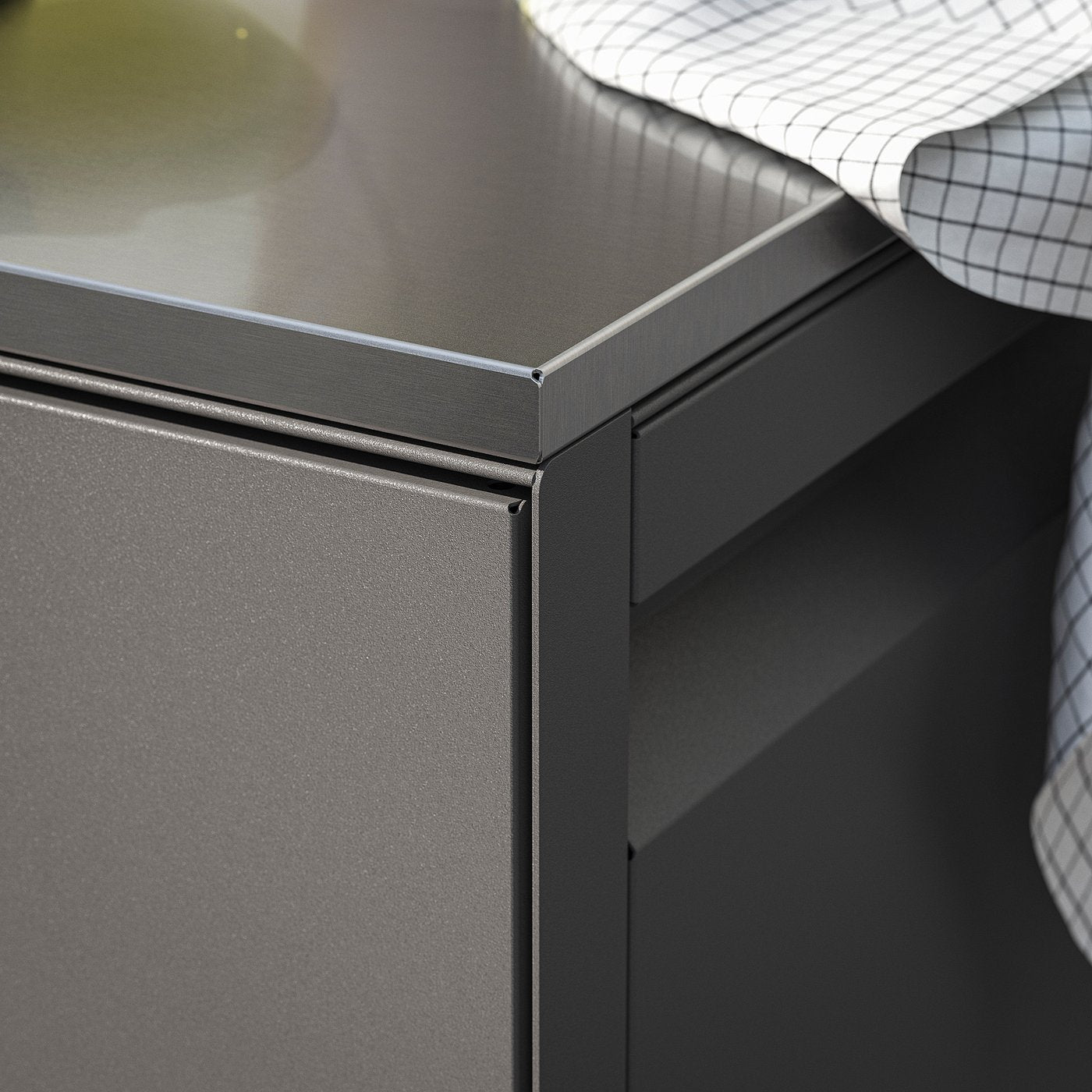 BÅTSKÄR closed kitchen unit, outdoor/dark grey, 120x60 cm