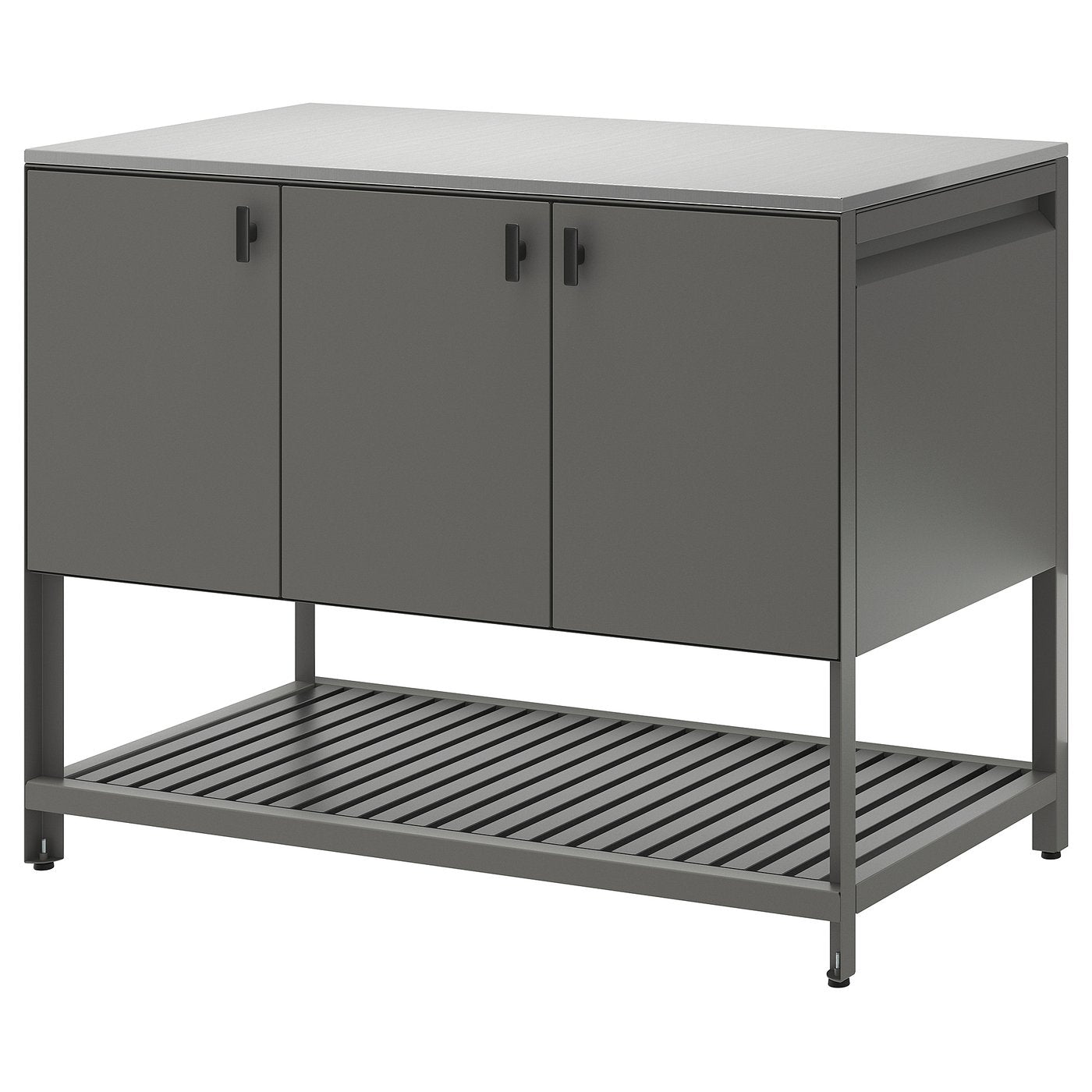 BÅTSKÄR closed kitchen unit, outdoor/dark grey, 120x60 cm